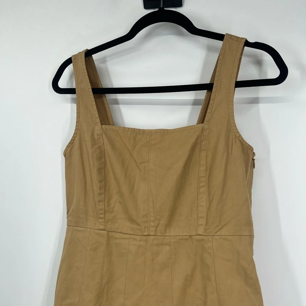 J. Crew Pleated A-Line Chino Dress Sleeveless